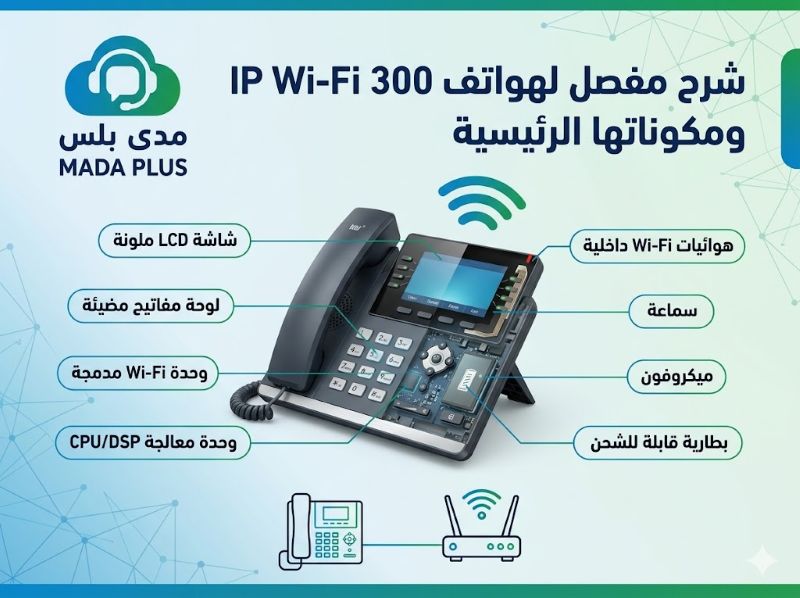 شرح هواتف IP Wi-Fi ومكوناتها